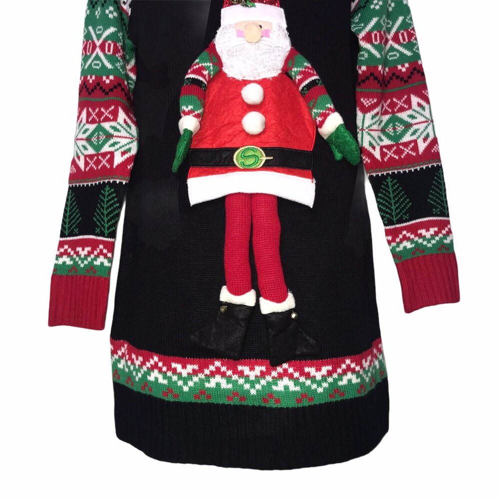 United States Sweaters Sweater Tunic Womens M Nordic Santa Claus Ugly Christmas - Picture 4 of 10
